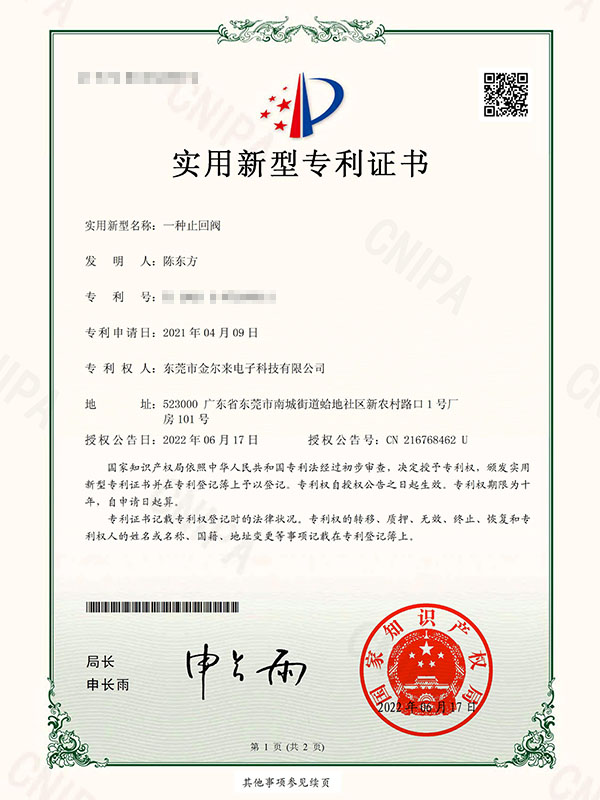 一种止回阀-实用新型...